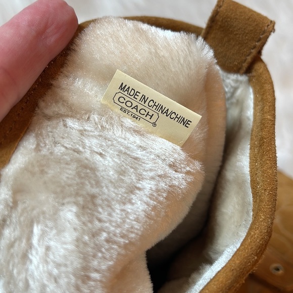 VGUC size 8 Coach Caramel Tulip Signature Suede Boots! - Picture 10 of 16